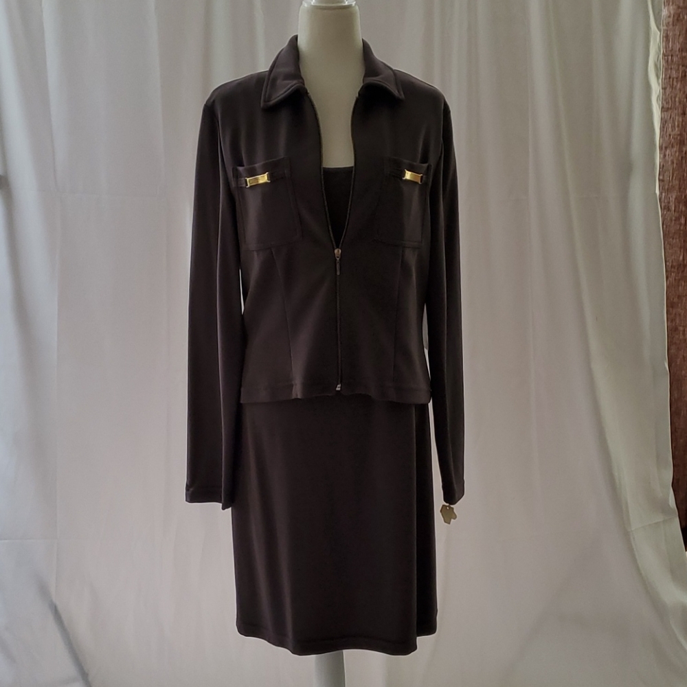 PG COLLECTIONS WOMEN'S COMFORT 2PC DRESS SIZE 14